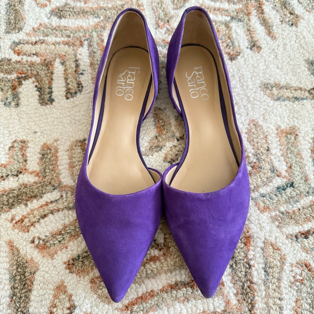 Franco Sarto Women's Purple Suede Flats Size 7